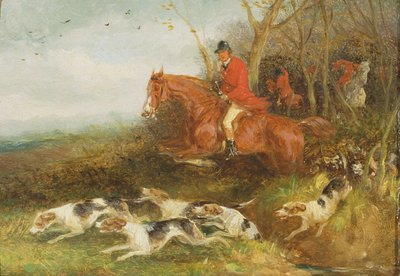 Foxhunting: Breaking Cover (óleo no painço) de William Joseph Shayer